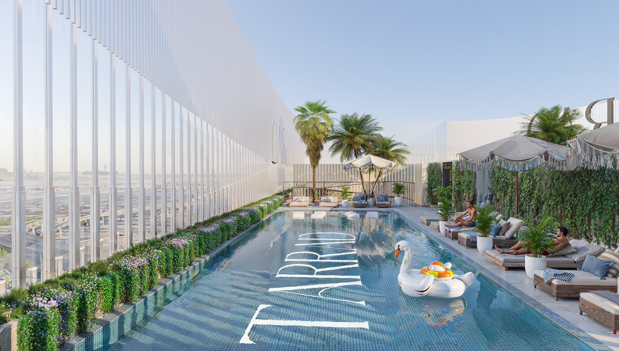 Poolside lounge