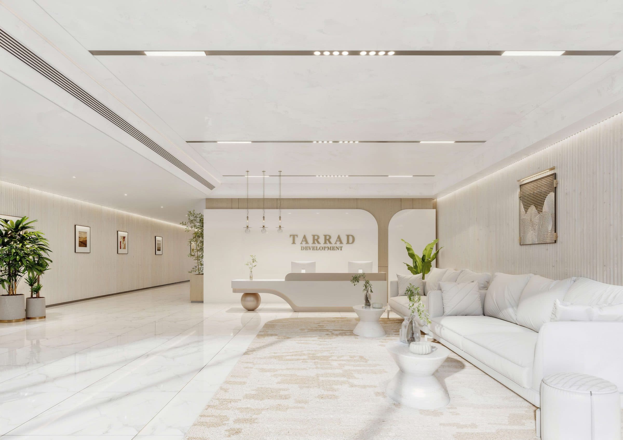 Double-height lobby