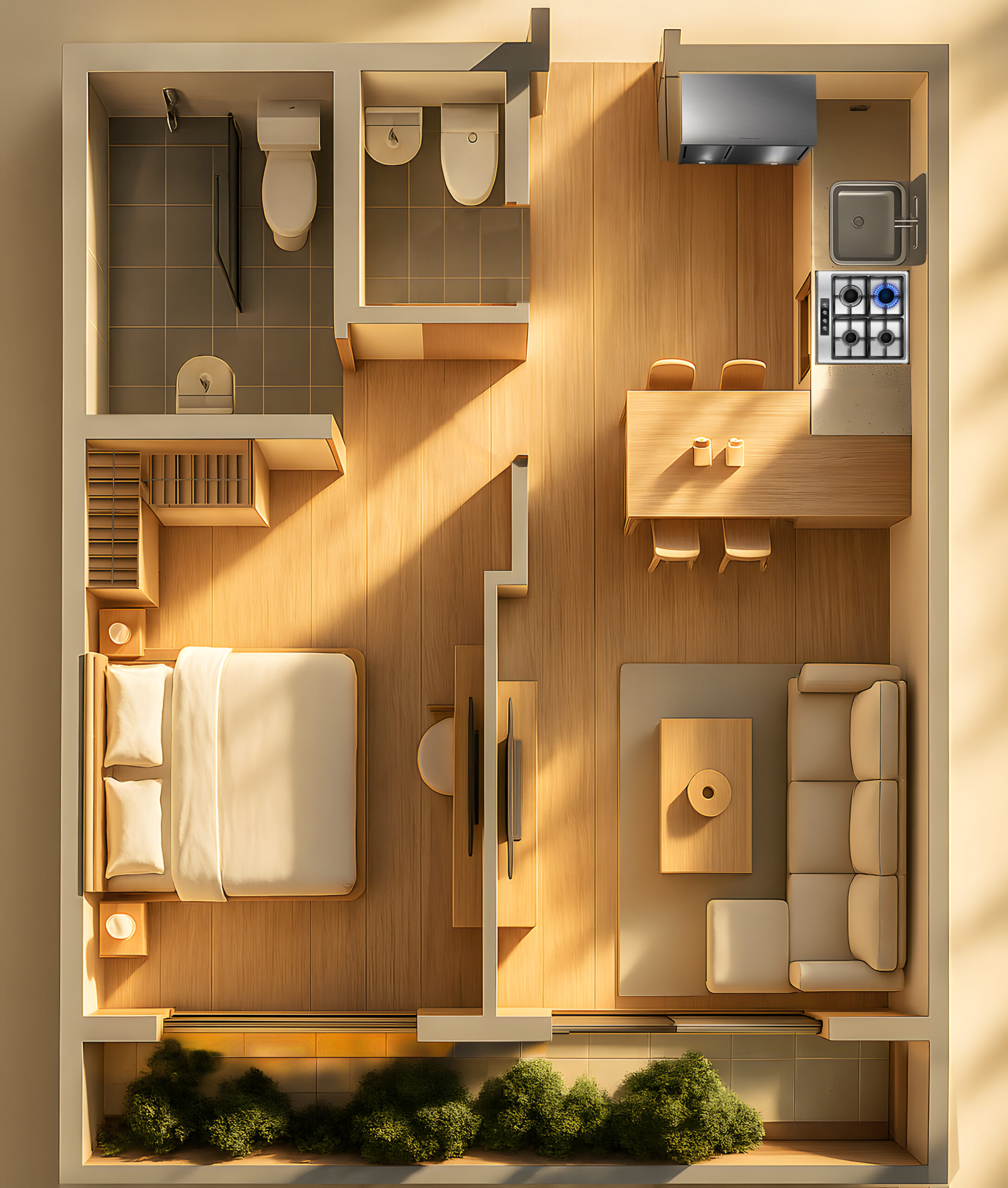 1 Bedroom Plan 1